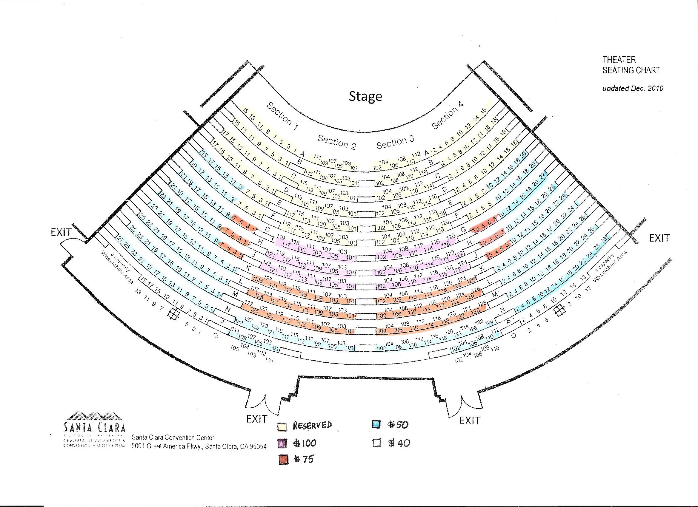 Santa Clara Convention Center Theater Seating Chart